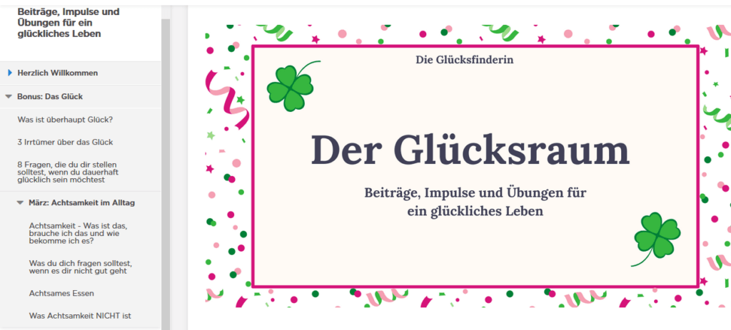 Glücksraum Glücksfinderin Glücksblog Glücksforum Glückscommunity